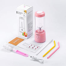 Load image into Gallery viewer, Portable Blender, Jovokich Personal Blender for Shakes and Smoothies, 14oz Juice Extractor Fruit Cup with 4000mAh USB Rechargeable Battery, Crushed Ice Maker Drink Mixer
