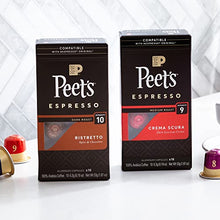Load image into Gallery viewer, Peet&#39;s Coffee Espresso Capsules Crema Scura, Intensity 9, 50 Count Single Cup Coffee Pods Compatible with Nespresso Original Brewers
