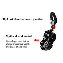 Load image into Gallery viewer, Mr.Ho Car Keychain Pendant, Key Ring Handmade Obsidian Pendant for Car &amp; Bag Handbag Decoration
