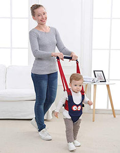 Baby Walker, Adjustable Baby Walking Harness Safety Harnesses, Pulling and Lifting Dual Use 7-24 Month Breathable Stand Up & Walking Learning Helper for Infant Child Activity Walker (Blue)