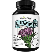 Load image into Gallery viewer, Liver Cleanse Detox &amp; Repair Fatty Liver - Healthy Liver Supplements for Women and Men - Milk Thistle Liver Detox Cleanse Boosts Energy &amp; Immune System - 60 Natures Craft Liver Support Supplements
