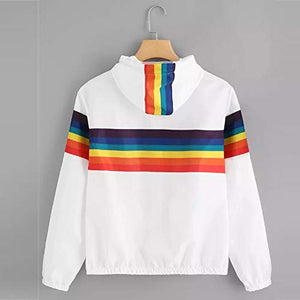 Women's Water-Resistant Hooded Quick Dry Athletic Windbreaker Jacket Hoodie