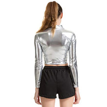 Load image into Gallery viewer, Radish Stars Women's Sexy Crop Tank Tops Sleeveless Longsleeve Club Cami Tube Top Tees Bikinis Silver

