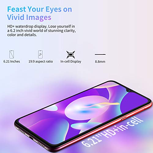 Load image into Gallery viewer, Blackview Android Phone, A80, 4G Dual sim Cell Phones, Bundle Android 10 OS 2GB+16GB ROM Unlocked Blackview Smartphones, 6.21in HD+, Fingerprint Face Detection, 4200mAh Capacity Battery tmobile Phone