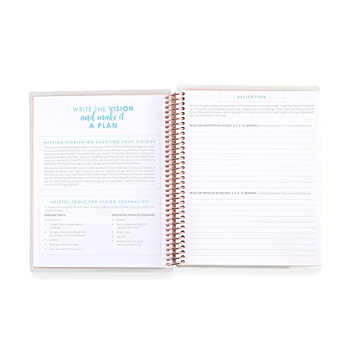 Load image into Gallery viewer, Erin Condren Prompted Vision Journal - Sapphire Interchangeable Cover with Gold Coil. 160 Pages of Planning Potential. Vision Spreads, Lined Pages, Dot Grid Pages, Sketchbook Pages