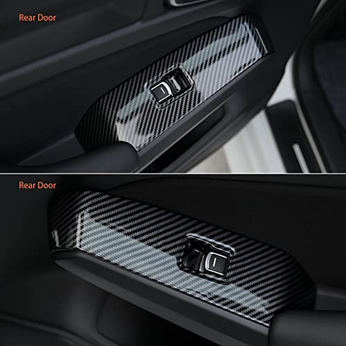 Load image into Gallery viewer, Thenice for 11th Gen Civic Window Control Panel Door Armrest Cover Door Lock Switch Trim for Honda Civic 2022 Sedan Hatchback -Carbon Fiber Grain