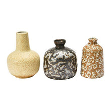 Load image into Gallery viewer, Main + Mesa Stoneware Vases with Reactive Glaze, Set of 3
