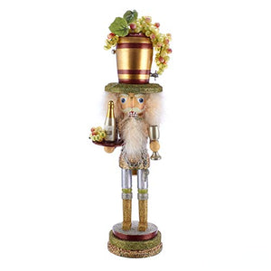 Kurt Adler 19.5-inch Hollywood Wine Hat Nutcracker