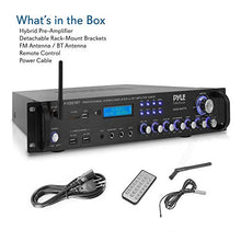 Load image into Gallery viewer, Pyle Bluetooth Hybrid Amplifier Receiver - Home Theater Pre-Amplifier with Wireless Streaming Ability, MP3/USB/SD/AUX/FM Radio (3000 Watt)
