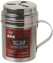 Load image into Gallery viewer, Tablecraft, 10 oz, Silver Stainless Steel Dry Rub Shaker with Handle, 10-Ounce
