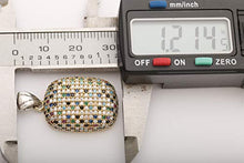 Load image into Gallery viewer, Stunning Turkish Handmade Jewelry Round Cut Sapphire Emerald Turquoise Pink Ruby Amethyst Black Onyx Topaz Zircon Stone 925 Sterling Silver Pendant
