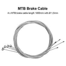 Load image into Gallery viewer, YASI Bike Brake Cable Shifter Cable, 8 Pack Bicycle Brake Cables Shift Cables Set for Mountain Bike and Road Bike, including 6 End Ferrules, 8 Cable End Caps, 8 Silicone O-Rings and 8 Housing End Caps
