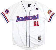 Load image into Gallery viewer, Cultural Exchange Big Boy Dominican Republic Latin Legacy S2 Mens Baseball Jersey [White - 3XL]
