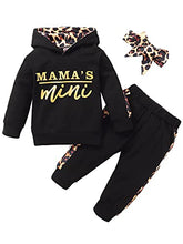 Load image into Gallery viewer, Newborn Baby Girl Clothes Outfits Infant Hooded Sweatshirt Pants Headband Toddler Girl Clothing Set
