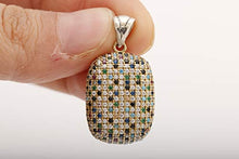 Load image into Gallery viewer, Stunning Turkish Handmade Jewelry Round Cut Sapphire Emerald Turquoise Pink Ruby Amethyst Black Onyx Topaz Zircon Stone 925 Sterling Silver Pendant
