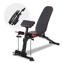 Load image into Gallery viewer, BAHOM Foldable Weight Bench with Adjustable Backrest and Priest Stool, Full Body Training Workout Sit Up Bench for Home Fitness Gym Exercise Sports Up to 500 Pounds
