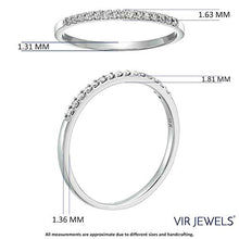 Load image into Gallery viewer, 1/8 cttw Petite Diamond Wedding Band in 10K White Gold Prong Set Round Size 8
