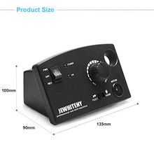 Load image into Gallery viewer, JEWHITENY Professional Nail Drill Machine 30000RPM Light Acrylic Electric Nail File Kits for Remove Nail Gel Polish Nail Drills for Acrylic Nails Design for Home Salon Use 110-240V(Black)
