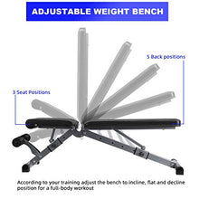 Load image into Gallery viewer, Adjustable Weight Bench, Kitopa Utility Workout Bench for Home Strength Training, Gym Incline Decline Bench for Full Body Exercise
