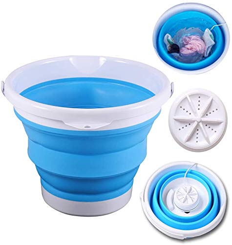 Portable washing machine,Mini Tub Washing Machine With Foldable, Personal Rotating Ultrasonic Turbines Washer USB Powered Convenient Laundry for Camping Apartments Dorms RV Business Travel (01)
