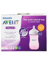 Load image into Gallery viewer, Avent 3-Pack Natural Wide-Neck Bottles - pink, one size
