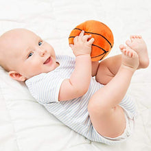 Load image into Gallery viewer, Hey! Play! My First Sports Bag Playset- Plush Soccer, Baseball, Basketball &amp; Football for Babies, Infants &amp; Toddlers- Gift Set with Storage Bag
