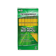 Load image into Gallery viewer, Ticonderoga 13872 Woodcase Pencil, HB #2, Yellow Barrel, 96/Pack
