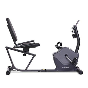MaxKare Recumbent Exercise Bike Indoor Cycling Stationary Bike with Adjustable Seat and Resistance, Pulse Monitor/Phone Holder (Seat Height Adjustment by Knob)