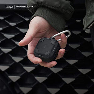 elago Armor Case Compatible with Samsung Galaxy Buds 2 Case (2021) / Galaxy Buds Pro Case (2021) / Galaxy Buds Live Case (2020) [US Patent Registered] [Black]