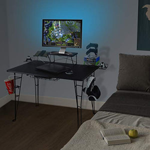 Atlantic Gaming Original Gaming Desk - 32 inch TV Stand, Charging Station, Speaker/5 Game/Controller/Headphone Storage