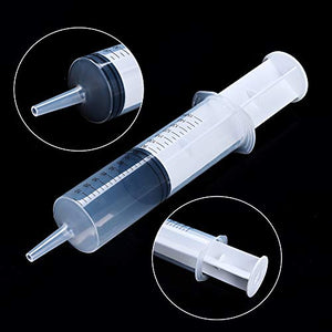3 Pack 150ml Syringes with 27.6-Inch Tubes, Large Plastic Syringe for Scientific Labs, Nutrient Measuring, Watering, Refilling