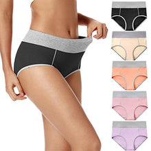 Load image into Gallery viewer, POKARLA Women's High Waisted Cotton Underwear Soft Breathable Panties Full Coverage Stretch Briefs Regular &amp; Plus Size(Small）
