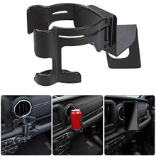 Load image into Gallery viewer, Savadicar JL &amp; JT Multi-Function Drink Cup Phone Holder, 2 in 1 Bolt-on Stand Bracket Organizer for 2018-2022 Jeep Wrangler JL JLU &amp; Jeep Gladiator JT Trunk
