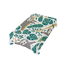 Load image into Gallery viewer, ALAZA Cute Sloths Tropical Palm Leaves Tablecloth Fabric Table Cover Rectangle Tablecloth 60 x 120 inch
