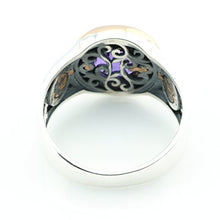 Load image into Gallery viewer, KAR 925K Stamped Sterling Silver Amethyst Zircon Men&#39;s Ring K41F (9)
