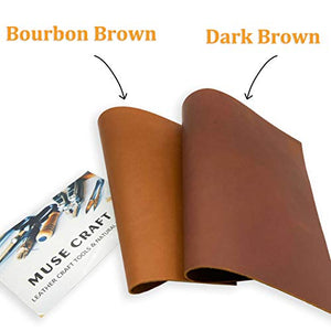Muse Craft Flawless 12''X24'' 5-6oz Dark Brown Tooling Leather Finished Full Grain Cowhide Leather Import A Grade Leather Hide 1.8-2.1mm Tooling Sewing Hobby Workshop Crafting Leather