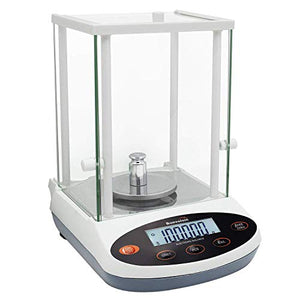 Bonvoisin Analytical Balance 300gx1mg Precision Lab Scale Digital Electronic Scale 1mg Laboratory Analytical Scale LCD Display Scientific Scale with Windshield (300g, 0.001g)