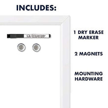 Load image into Gallery viewer, Quartet Magnetic Whiteboard, 17" x 23" Small White Board for Wall, Dry Erase Board for Kids, Perfect for Home Office &amp; Home School Supplies, Dry Erase Marker, Magnets, White Frame (MWDW1723M-WT)
