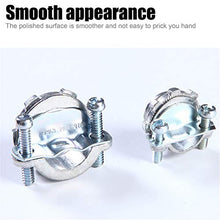 Load image into Gallery viewer, Fuzbaxy 12pcs 1/2Inch Clamp Type Cable Connectors for Metallic Conduit Protect Cables Silver-Zinc
