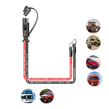Load image into Gallery viewer, iMESTOU 10AWG SAE Cables 2 Pin Quick Disconnect Plug to O Ring Terminal Harness 1 Feet Extension Charge Cables SAE Connectors for 12V/24V Motorcycle, ATV, Lawn Mower, Truck(2)
