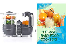 Load image into Gallery viewer, Babymoov Baby Cook Duo Baby Food Maker Steamer and Blender, Baby Food Maker for Infants and Toddlers 6 in 1 Baby Food Processor, Defroster, Sterlizer, Bundled with HogoR Organic Baby Food Cookbook
