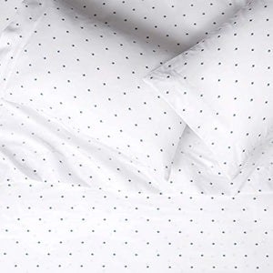 AmazonBasics Soft Microfiber Sheet Set with Elastic Pockets - Full, Tide Pool Diamond