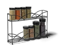 Load image into Gallery viewer, Spectrum Diversified Countertop Rack Cabinet Pantry Organization &amp; Storage, 2-Tier Spice Organizer with Optional Wall Mount, Black
