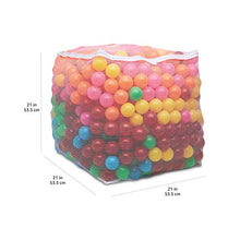 Load image into Gallery viewer, Amazon Basics BPA Free Plastic Ball Pit Balls with Storage Bag, 1,000 ct (2.3” Diameter), Bright Colors
