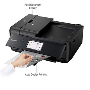 Canon TR8620 All-In-One Printer For Home Office | Copier |Scanner| Fax |Auto Document Feeder | Photo and Document Printing | Airprint (R) and Android Printing, Black