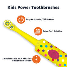 Load image into Gallery viewer, Amazon Basics Kids Battery Powered Toothbrush, 2 Count, 1 Pack (Previously Solimo)
