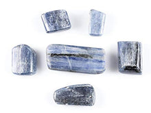 Load image into Gallery viewer, Blue KYANITE Tumbled Stones - Two Genuine Natural Blue Kyanite Polished Rocks, Reiki Crystals and Healing Stones E1026

