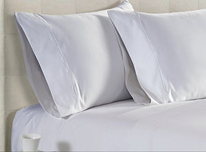 CHATEAU HOME COLLECTION 100% Egyptian Cotton Sheets King Size, 800 Thread Count White 4 Piece Sheet Set, Solid Sateen Weave, 16" Deep Pocket (Fits Upto 18" Mattress), Long Staple Cotton Bedsheet Set