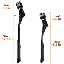 Load image into Gallery viewer, BV Bike Kickstand - Alloy Adjustable Height Rear Side Bicycle Kick Stand, for 24" - 28" Mountain Bike/Road Bike/BMX/MTB (Black)
