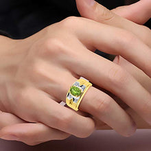 Load image into Gallery viewer, RYLOS Simply Elegant Beautiful Peridot &amp; Diamond Ring - August Birthstone
